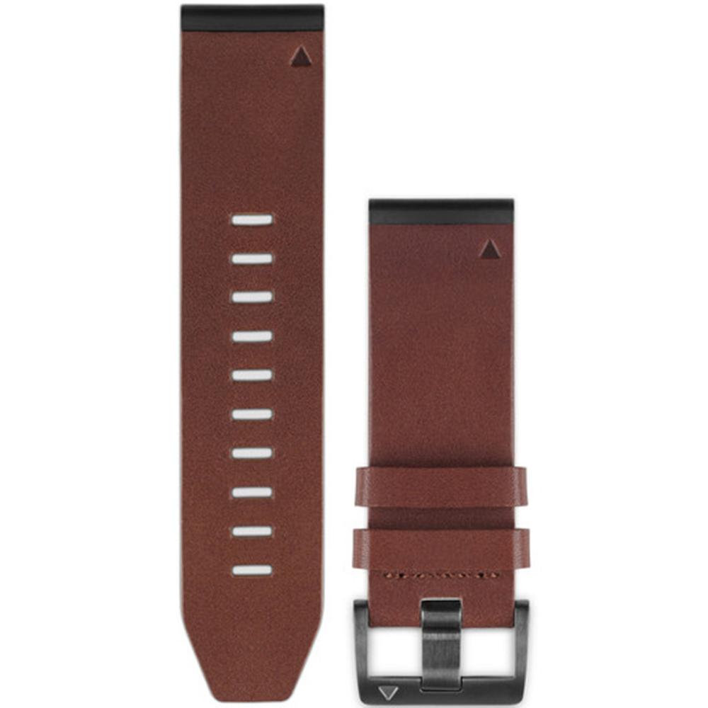 GARMIN QuickFit Bands (26 mm) Brown Leather with Slate Hardware 010-12517-04