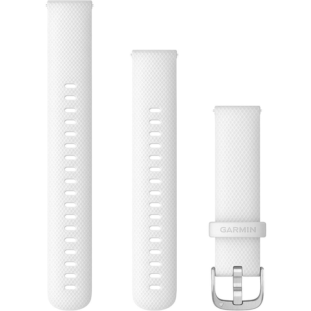 GARMIN Quick Release Bands (20 mm) White Silicone with Stainless Hardware 010-12561-04