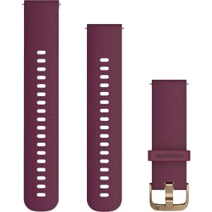 GARMIN Quick Release Bands (20 mm) Berry Silicone with Light Gold Hardware 010-12691-05 - 11702