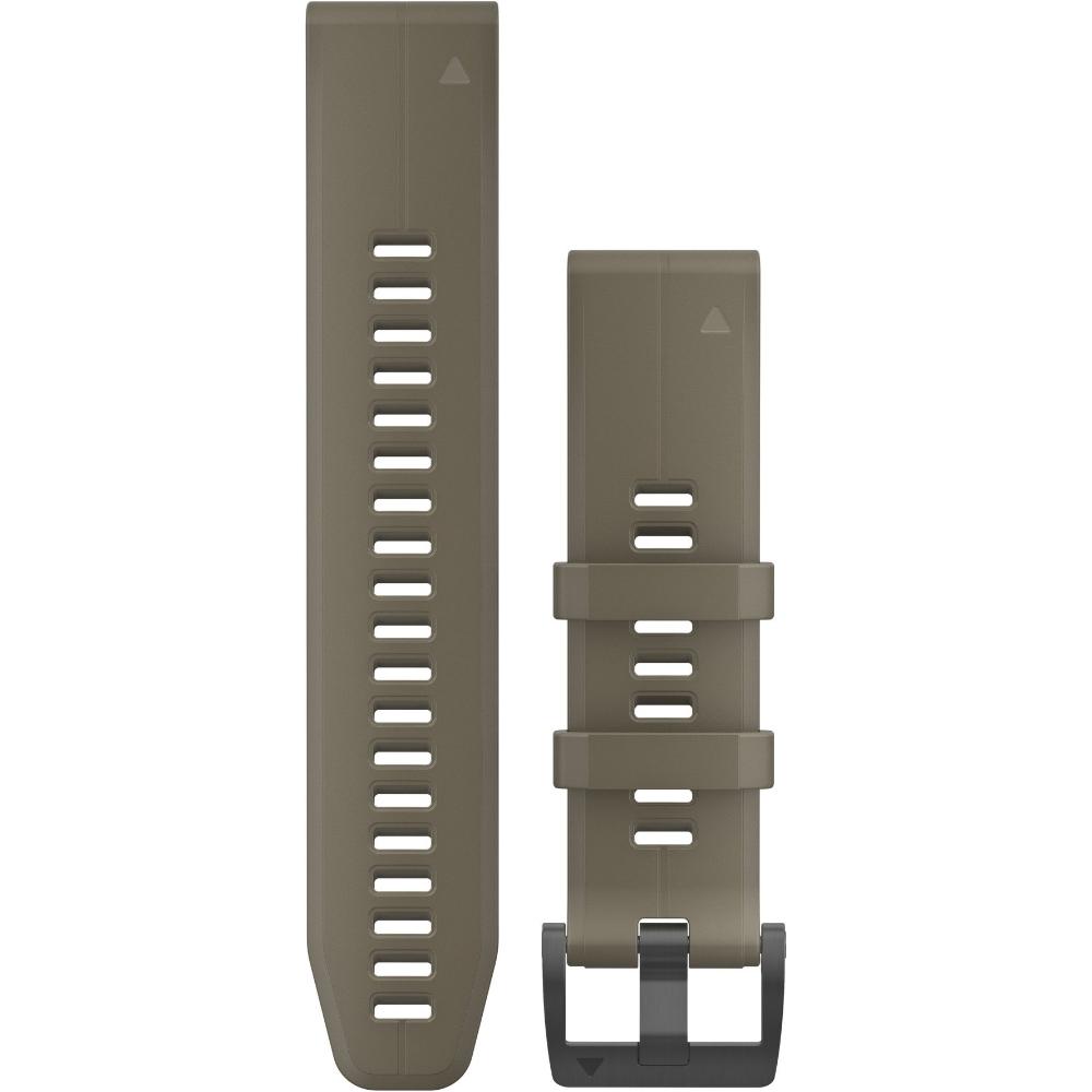 GARMIN QuickFit Bands (22 mm) Coyote Tan Silicone with Slate Hardware 010-12740-05