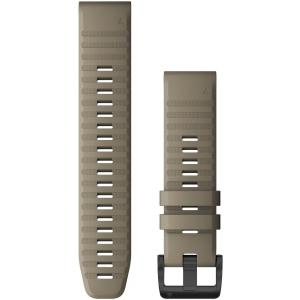 GARMIN QuickFit Bands (22 mm) Dark Sandstone Silicone with Slate Hardware 010-12863-02 - 11784