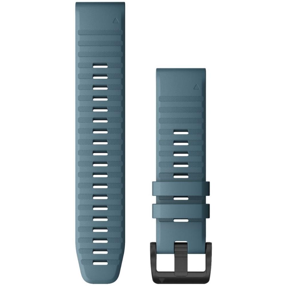 GARMIN QuickFit Bands (22 mm) Lakeside Blue Silicone with Slate Hardware 010-12863-03