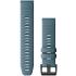GARMIN QuickFit Bands (22 mm) Lakeside Blue Silicone with Slate Hardware 010-12863-03 - 0