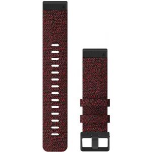 GARMIN QuickFit Bands (22 mm) Heathered Red Nylon with Slate Hardware 010-12863-06 - 11794