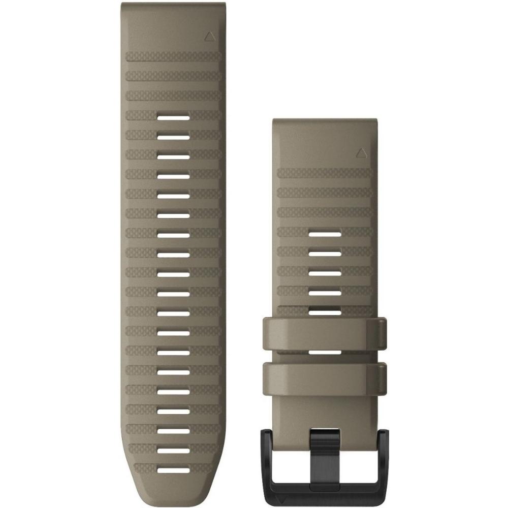GARMIN QuickFit Bands (26 mm) Dark Sandstone Silicone with Slate Hardware 010-12864-02