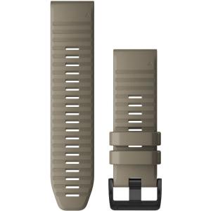 GARMIN QuickFit Bands (26 mm) Dark Sandstone Silicone with Slate Hardware 010-12864-02 - 11808