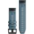 GARMIN QuickFit Bands (26 mm) Lakeside Blue Silicone with Slate Hardware 010-12864-03 - 1