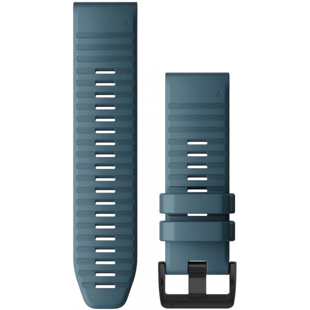 GARMIN QuickFit Bands (26 mm) Lakeside Blue Silicone with Slate Hardware 010-12864-03 - 1