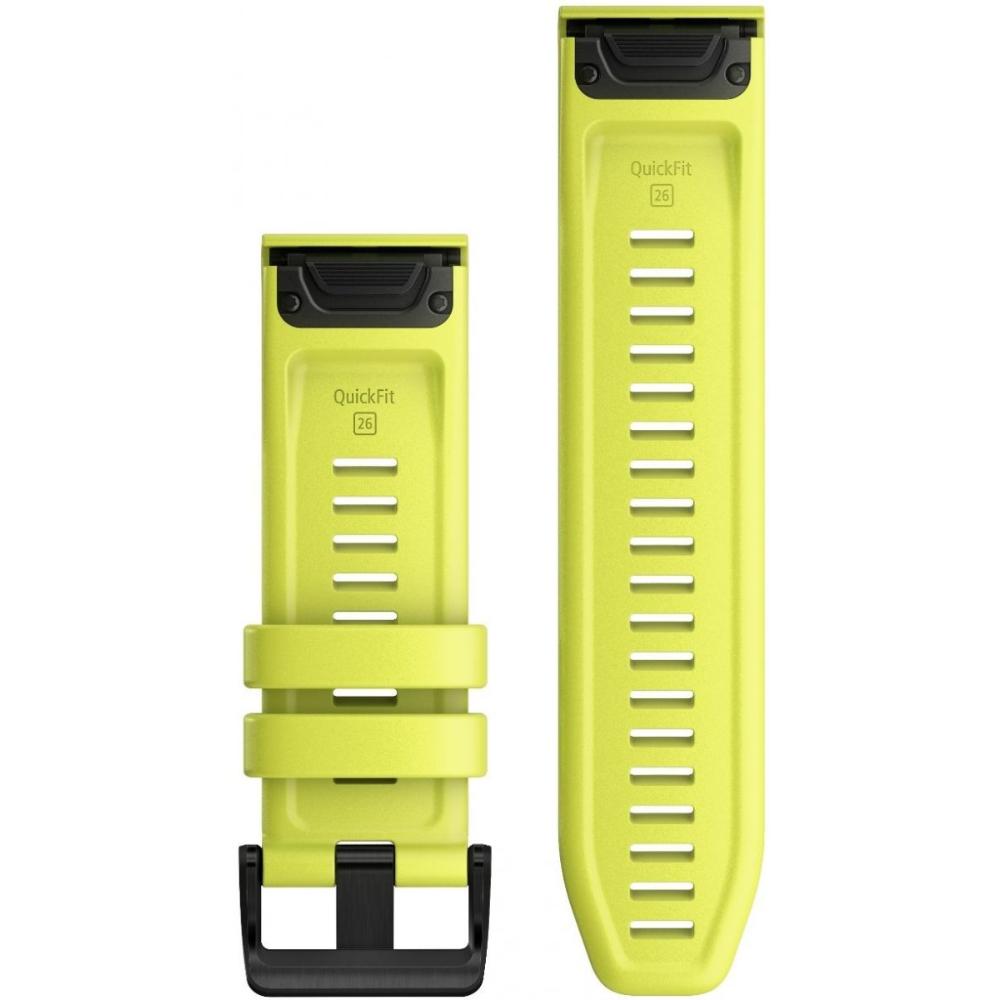 GARMIN QuickFit Bands (26 mm) Amp Yellow Silicone with Slate Hardware 010-12864-04