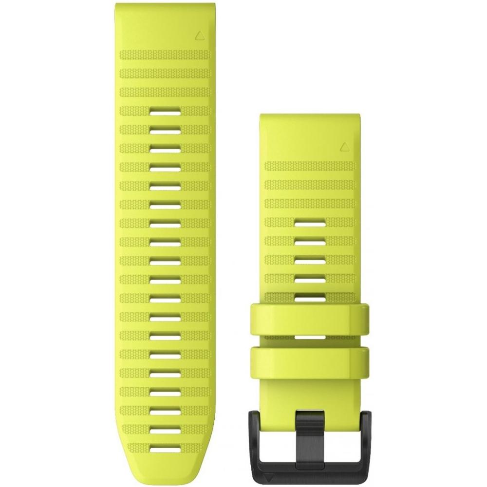 GARMIN QuickFit Bands (26 mm) Amp Yellow Silicone with Slate Hardware 010-12864-04 - 1