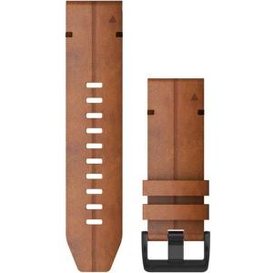 GARMIN QuickFit Bands (26 mm) Chestnut Leather with Slate Hardware 010-12864-05 - 11819