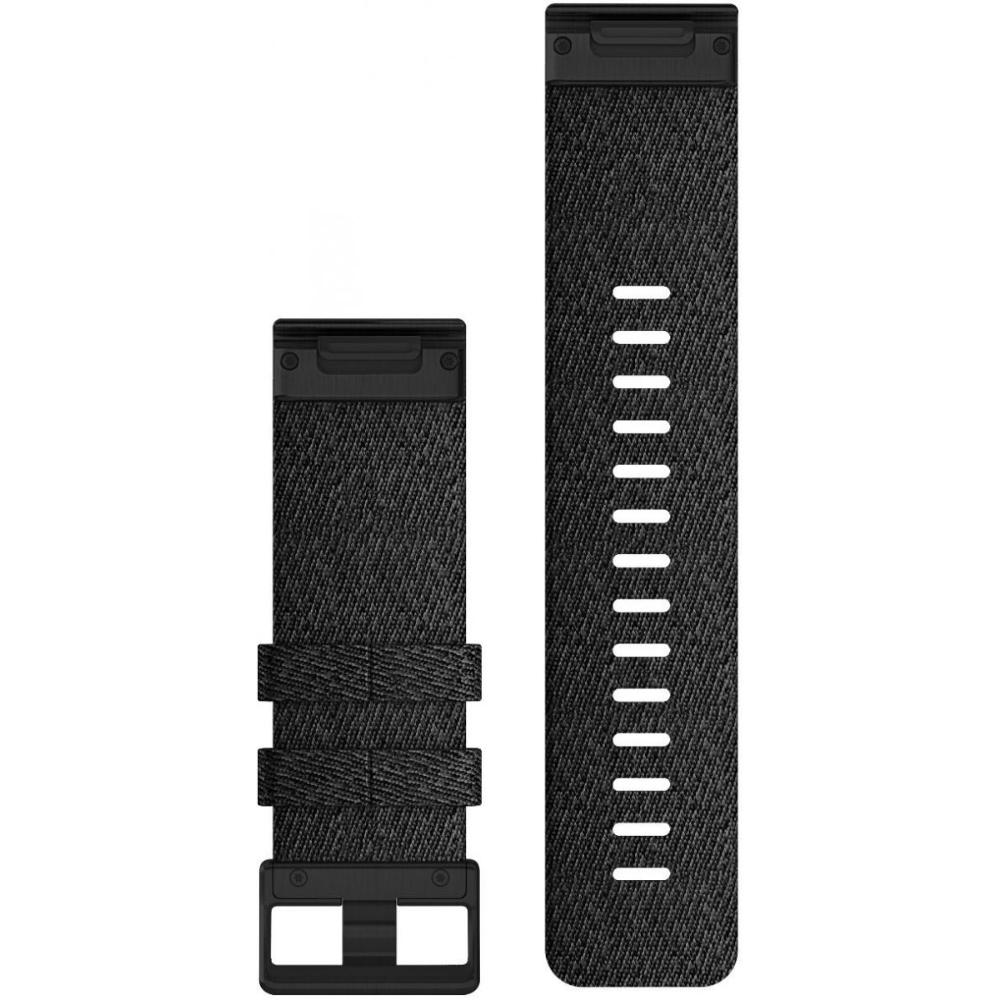 GARMIN QuickFit Bands (26 mm) Heathered Black Nylon with Slate Hardware 010-12864-07