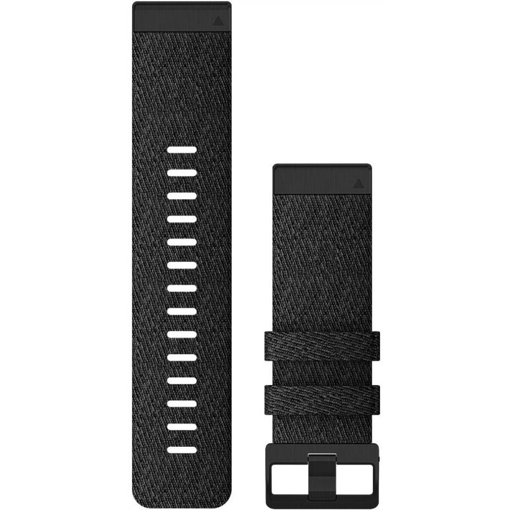 GARMIN QuickFit Bands (26 mm) Heathered Black Nylon with Slate Hardware 010-12864-07