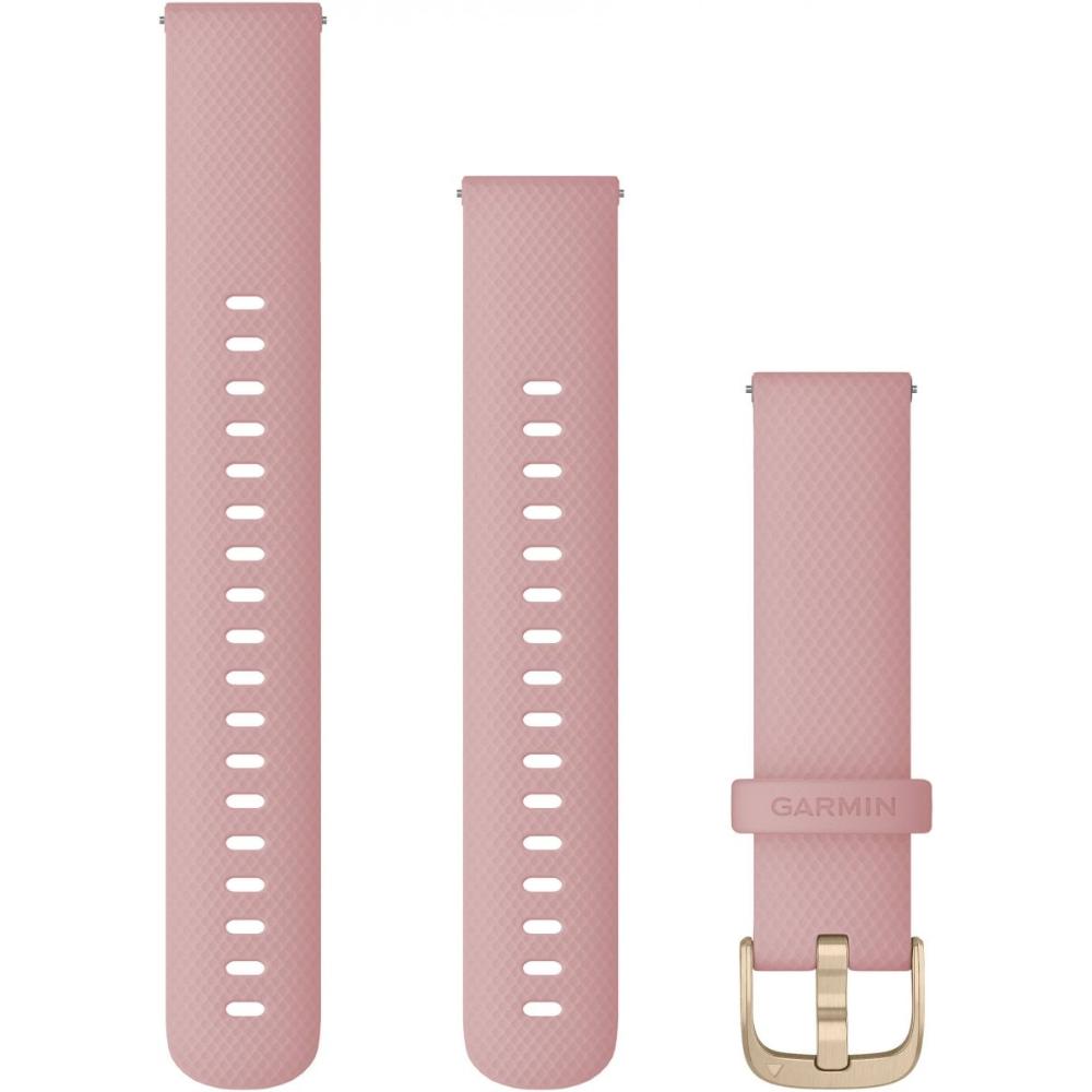 GARMIN Quick Release Bands (18 mm) Dust Rose Silicone with Light Gold Hardware 010-12932-03