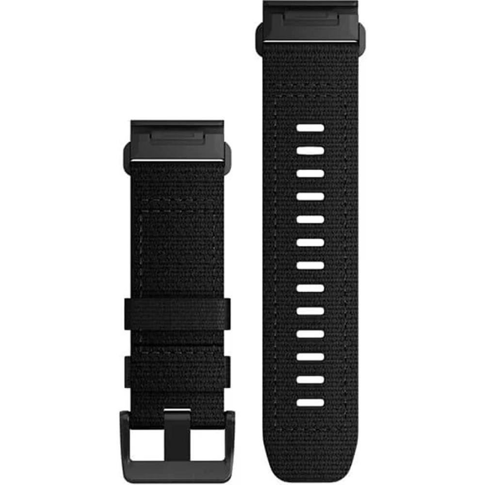 GARMIN QuickFit Bands (26 mm) Tactical Black Nylon with Slate Hardware 010-13010-00 - 2