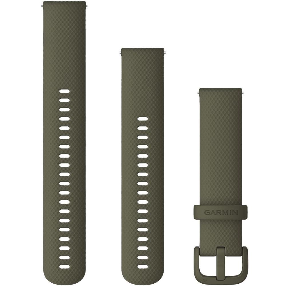 GARMIN Quick Release Bands (20 mm)  Moss Green Silicone with Hardware 010-13021-06