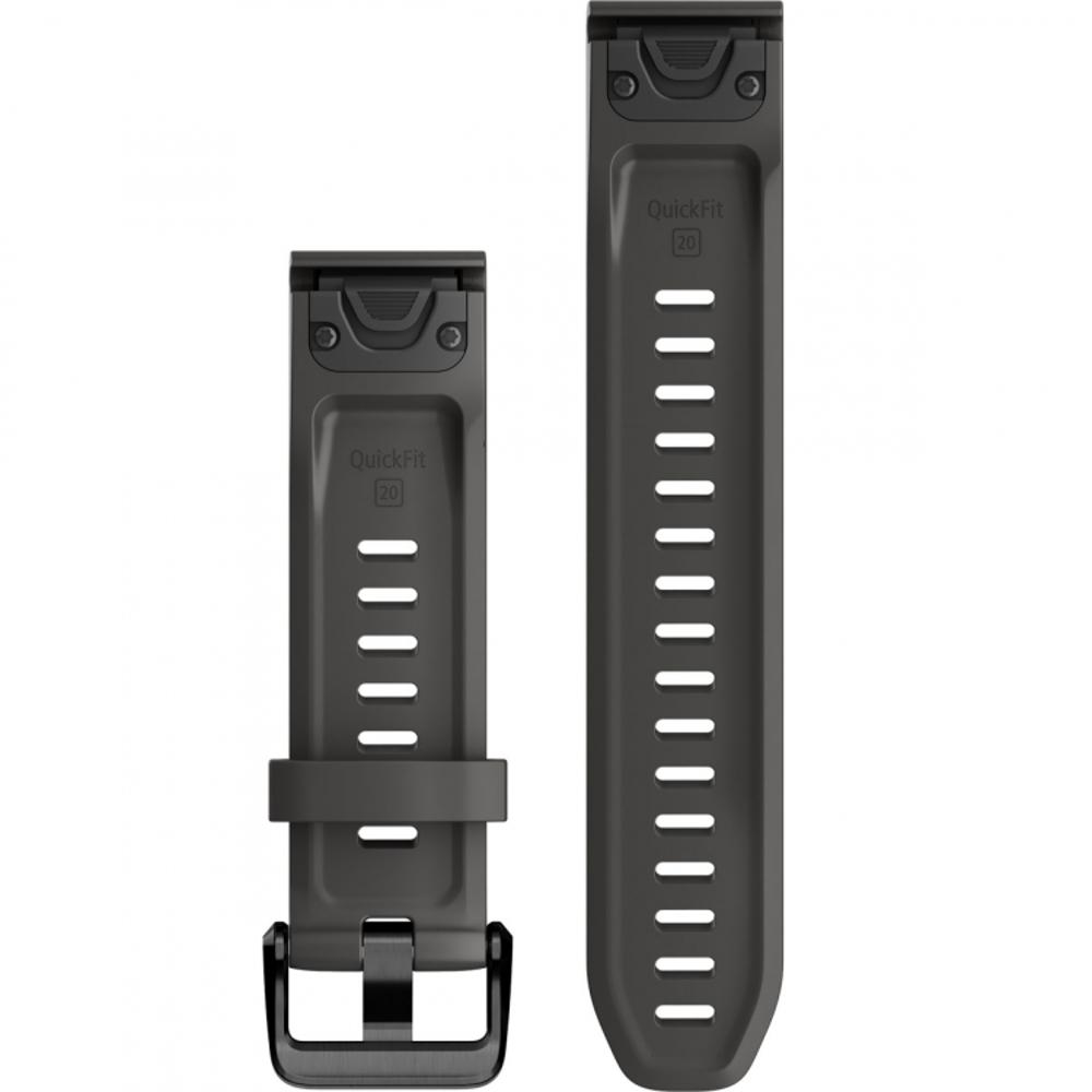 GARMIN QuickFit Bands (20mm) Graphite Silicone with Slate Hardware 010-13102-01