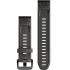 GARMIN QuickFit Bands (20mm) Graphite Silicone with Slate Hardware 010-13102-01 - 1