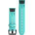 GARMIN QuickFit Bands (20mm) Aqua Silicone with Slate Hardware 010-13102-05 - 1