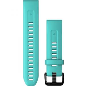 GARMIN QuickFit Bands (20mm) Aqua Silicone with Slate Hardware 010-13102-05 - 19795