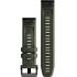 GARMIN QuickFit Bands (22mm) Moss Silicone with Slate Hardware 010-13111-03 - 1