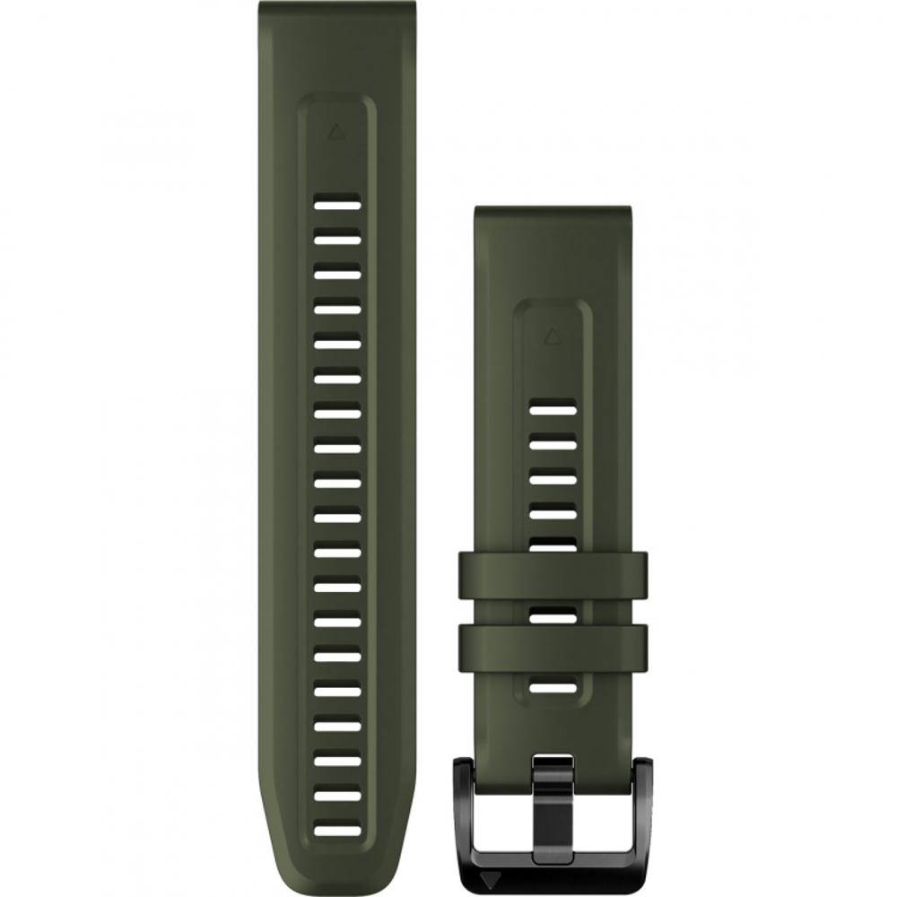 GARMIN QuickFit Bands (22mm) Moss Silicone with Slate Hardware 010-13111-03