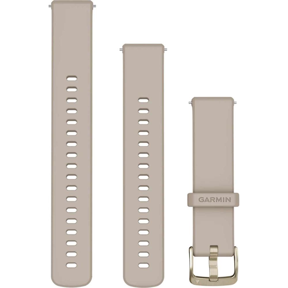 GARMIN Quick Release Bands (18 mm) French Gray Silicone with Soft Gold Hardware 010-13256-02