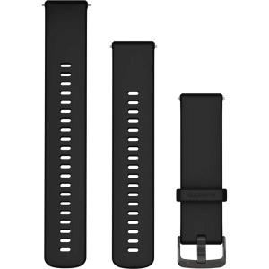 GARMIN Quick Release Bands (22 mm) Black Silicone with Slate Hardware 010-13256-21 - 38950