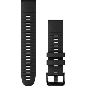 GARMIN QuickFit Bands (22 mm) Black Silicone with Slate Hardware 010-13280-00 - 45678