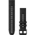 GARMIN QuickFit Bands (22 mm) Black Silicone with Slate Hardware 010-13280-00 - 0