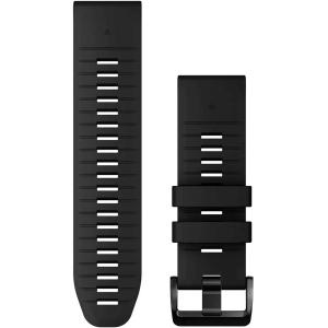 GARMIN QuickFit Bands (26 mm) Black Silicone with Slate Hardware 010-13281-00 - 38964