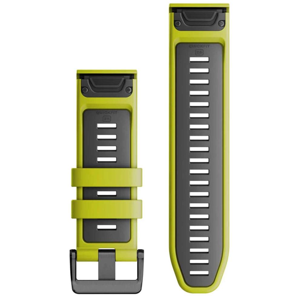 GARMIN QuickFit Bands (26 mm) Electric Lime/Graphite Silicone with Slate Hardware 010-13281-03