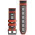 GARMIN QuickFit Bands (26 mm) Flame Red/Graphite Silicone with Slate Hardware 010-13281-04 - 1