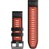 GARMIN QuickFit Bands (26 mm) Black/Flame Red Silicone with Slate Hardware 010-13281-06 - 1