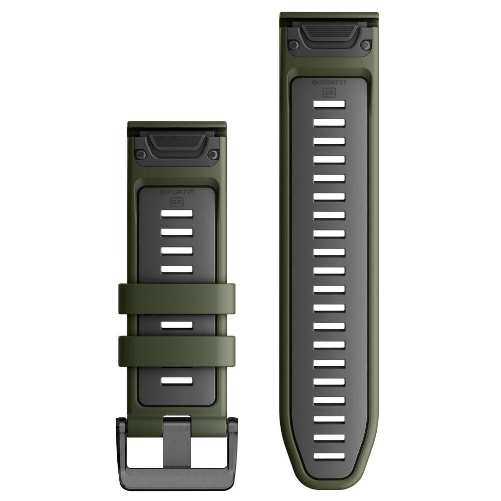 GARMIN QuickFit Bands (26 mm) Moss/Graphite Silicone with Slate Hardware 010-13281-07