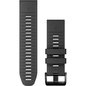 GARMIN QuickFit Bands (26 mm) Graphite Silicone with Slate Hardware 010-13281-09 - 38991