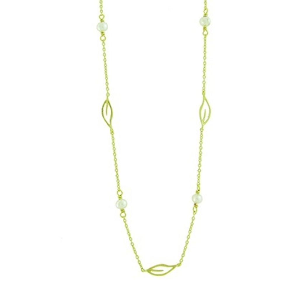 NECKLACE SENZIO Collection Yellow Gold K9 with Pearl 02-737.K9