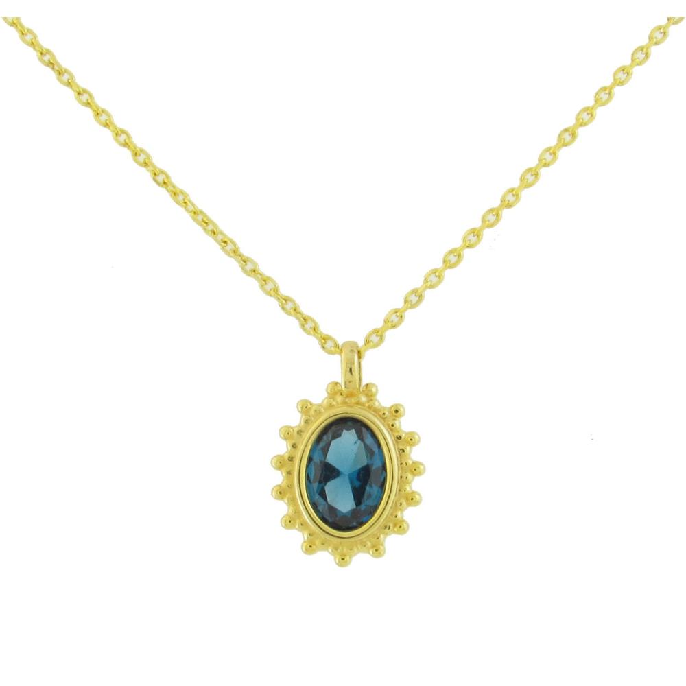 NECKLACE SENZIO Collection Yellow Gold K9 with Zircon Stones 02-1052.K9