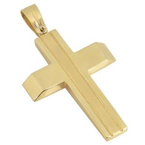 ΣΤΑΥΡΟΣ Ανδρικός FILVA Oro σε 14K Κίτρινο Χρυσό CRFB136YC-XL - 22554