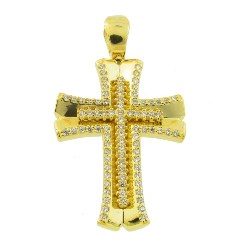 CROSS Women's Hand Made SENZIO Collection K14 Yellow Gold with Zircon Stones 04-828