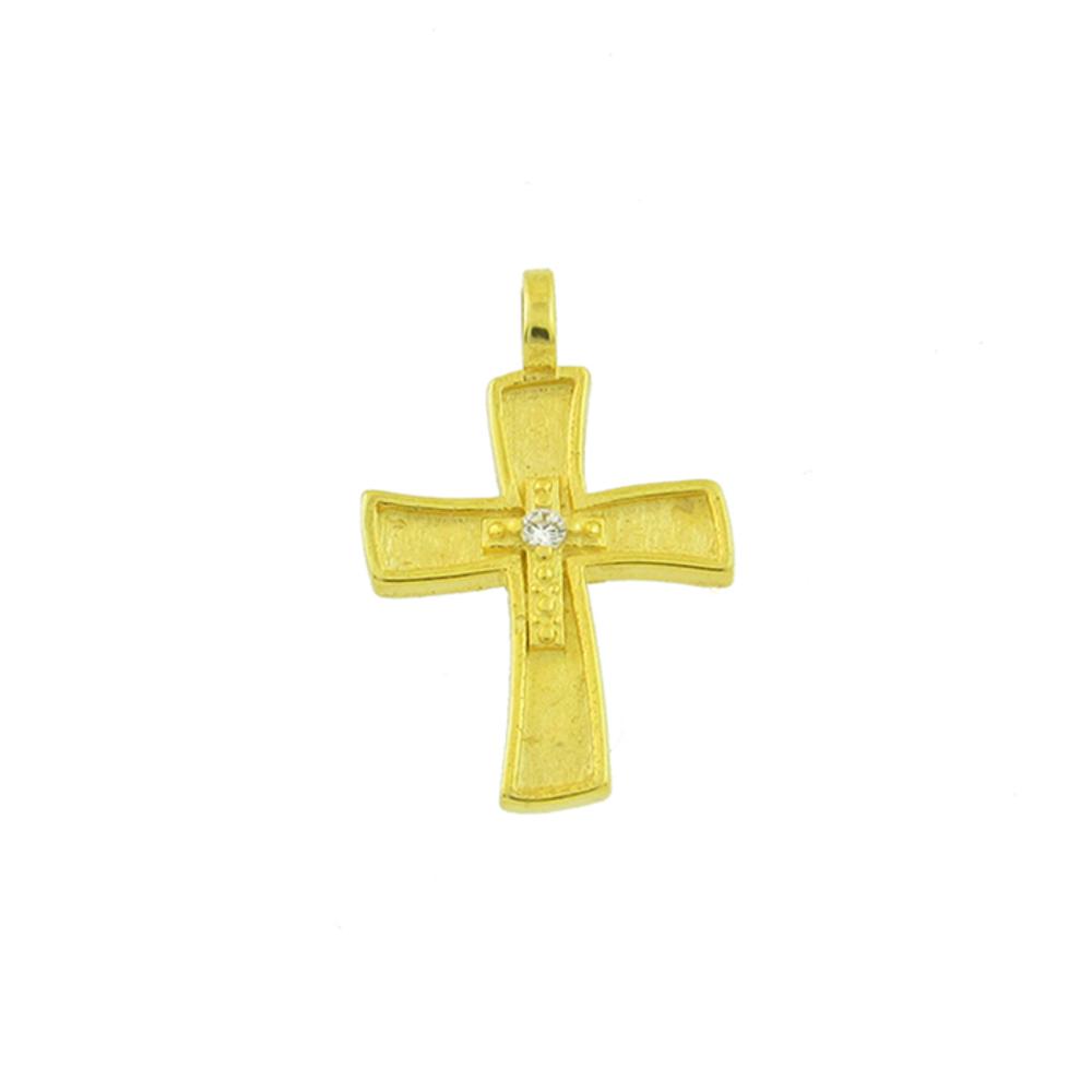 CROSS SENZIO Collection K9 Yellow Gold with Zircon Stones 06-1092.K9