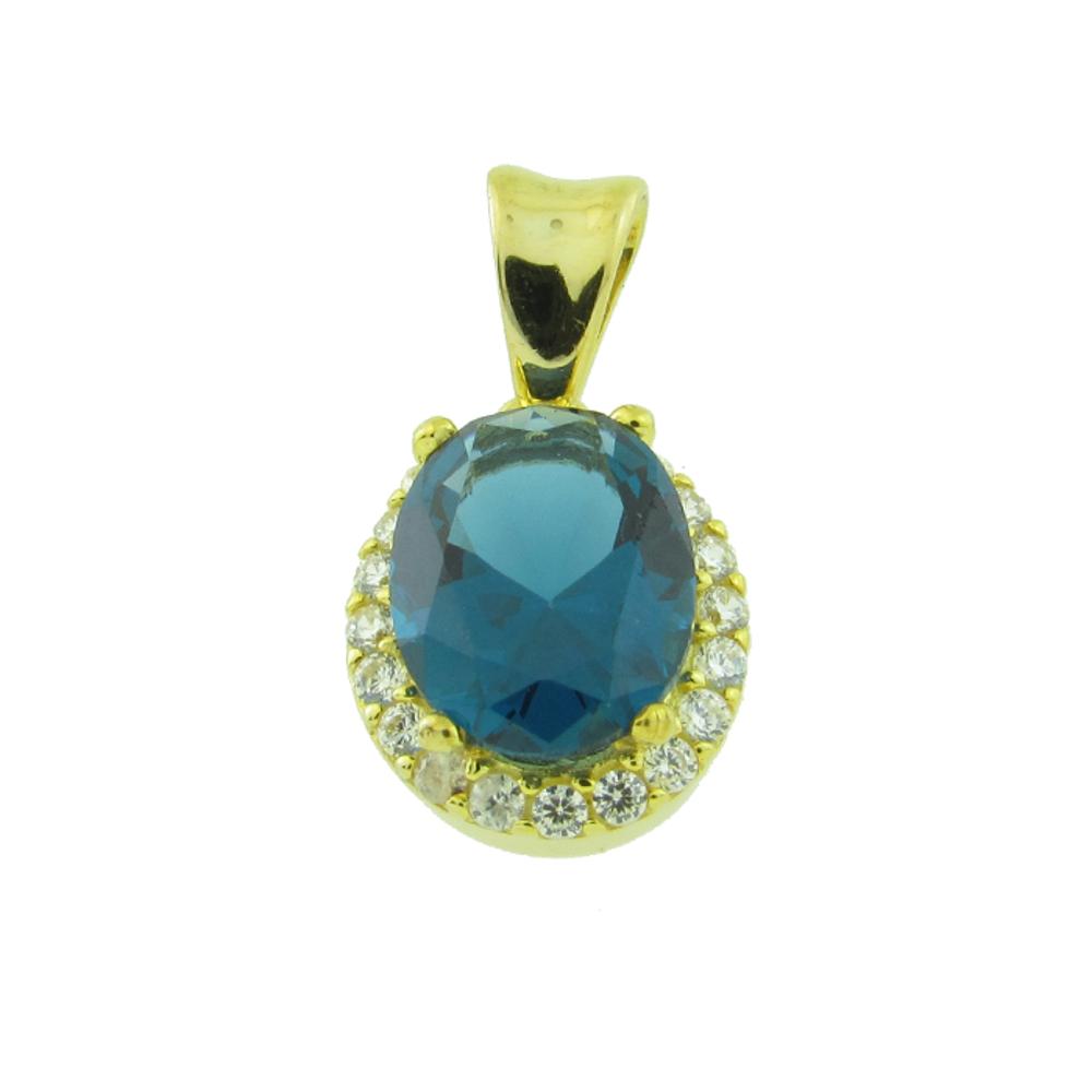 PENDANT Rosette SENZIO Collection K9 Yellow Gold with Zircon Stones 07.1171.K9