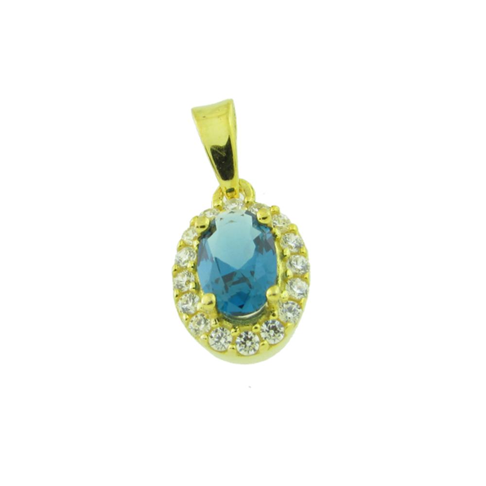 PENDANT Rosette SENZIO Collection K9 Yellow Gold with Zircon Stones 07.1174.K9