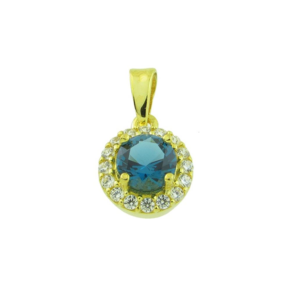 PENDANT Rosette SENZIO Collection K9 Yellow Gold with Zircon Stones 07.1178.K9