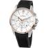 JACQUES LEMANS Liverpool Chronograph 44mm Silver Stainless Steel Black Silicon Strap 1-1799D - 0