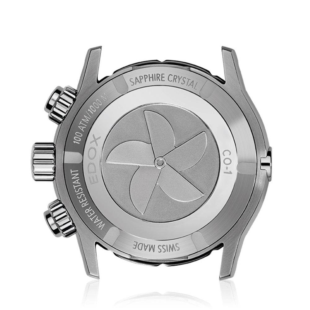 EDOX CO-1 Chronograph Gray Dial 45mm Silver Titanium Bracelet 10242-TINM-GIDNO