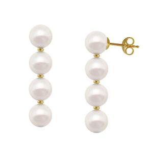 EARRINGS SENZIO Collection with Pearls and 14K Yellow Gold 121208CN403 - 23202