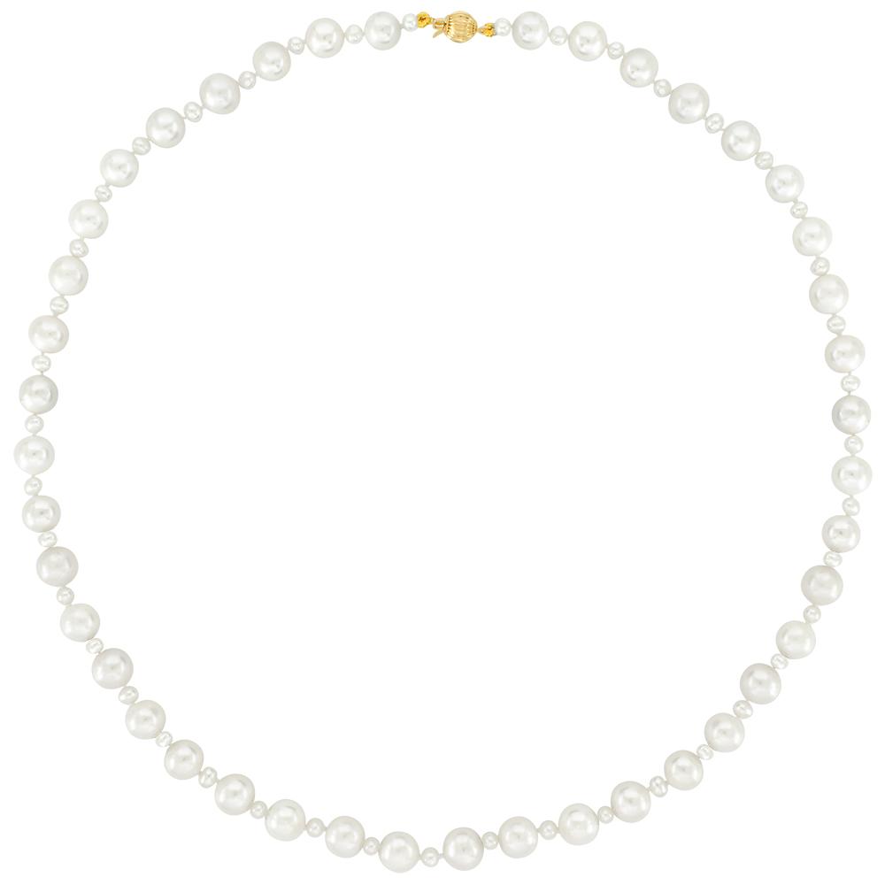 NECKLACE SENZIO with Pearls in 14K Yellow Gold 124007CN1019