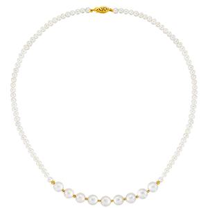 NECKLACE SENZIO with Pearls in 14K Yellow Gold 124258CN709 - 14955