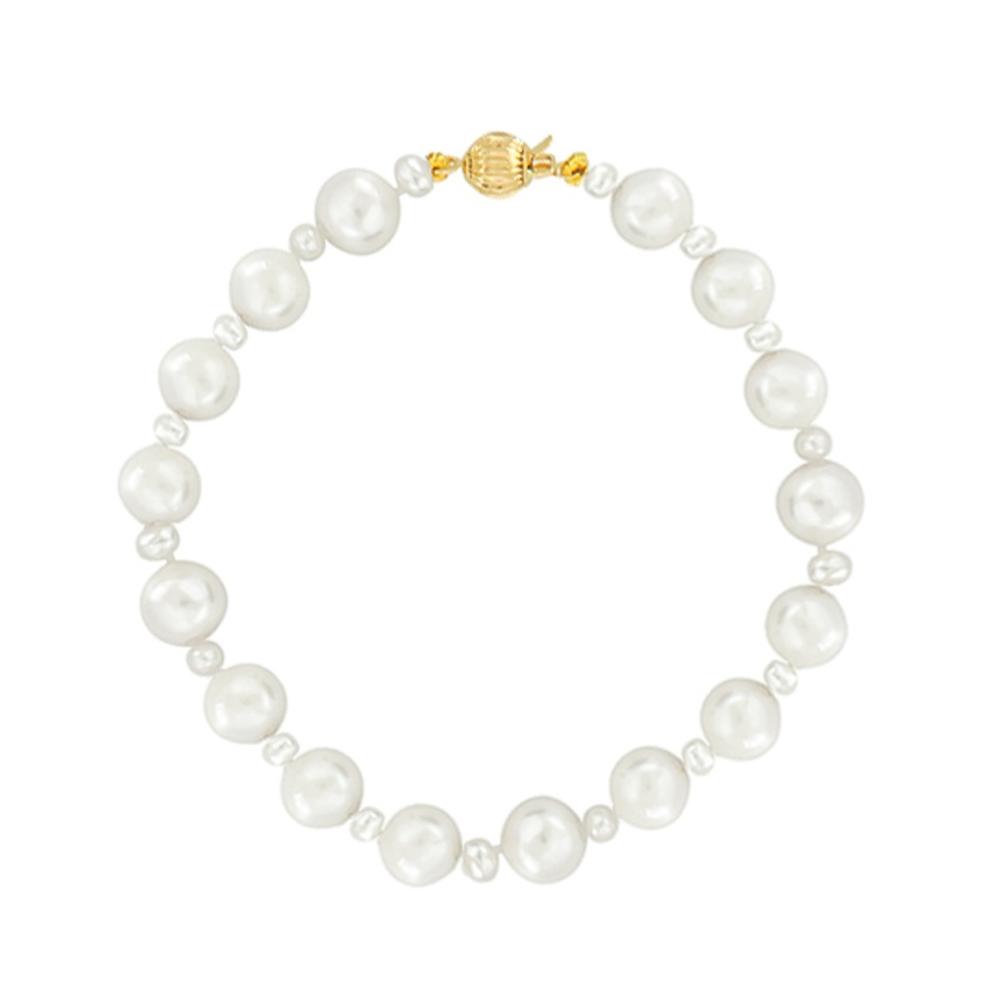 BRACELET SENZIO with Pearls in 14K Yellow Gold 124290CN702